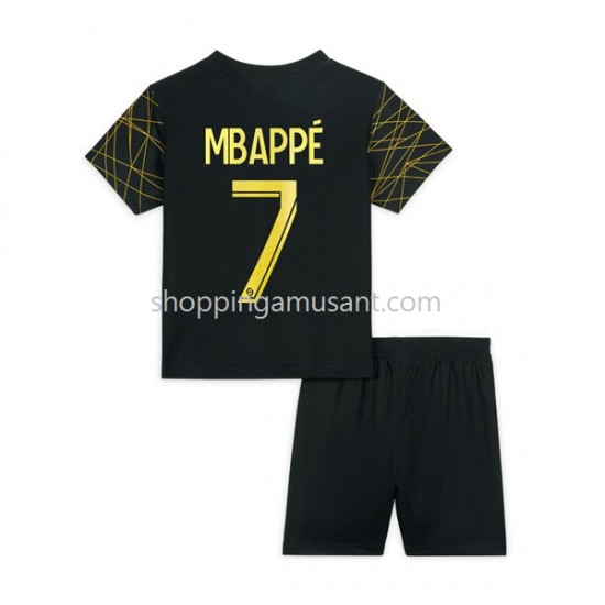 Maillot de Foot Paris Saint-Germain Mbappé 7 Enfant 4ème 2022-2023 Manche Courte
