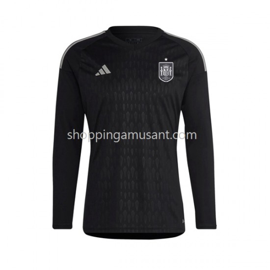 Maillot de Foot Espagne Gardien Homme Domicile 2022 Manche Longue