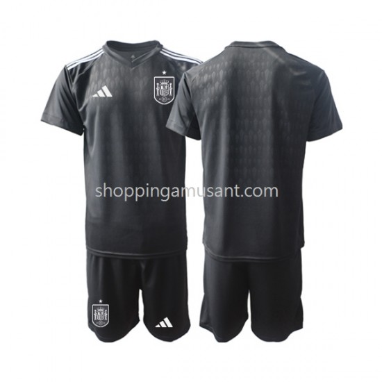 Maillot de Foot Espagne Gardien Enfant Domicile 2022 Manche Courte