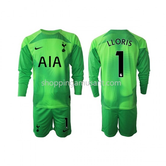 Maillot de Foot Tottenham Hotspur Hugo Lloris 1 Gardien Enfant Extérieur 2022-2023 Manche Longue