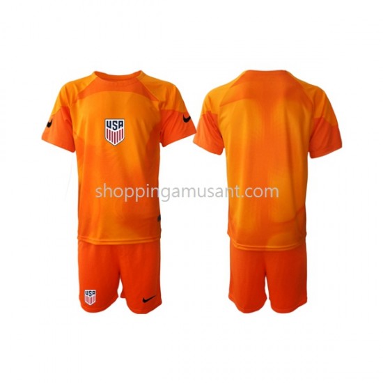 Maillot de Foot États-Unis Gardien Enfant Domicile Coupe du Monde 2022 Manche Courte