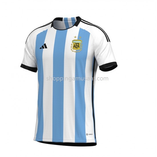 Maillot de Foot Argentine Domicile Coupe du Monde 2022 Manche Courte