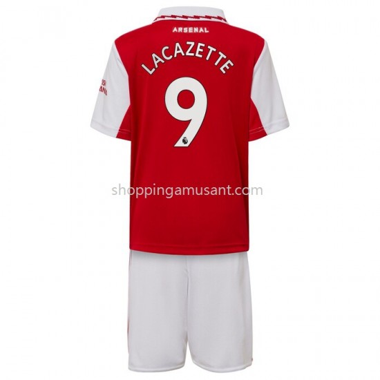 Maillot de Foot Arsenal Lacazette 9 Enfant Domicile 2022-2023 Manche Courte
