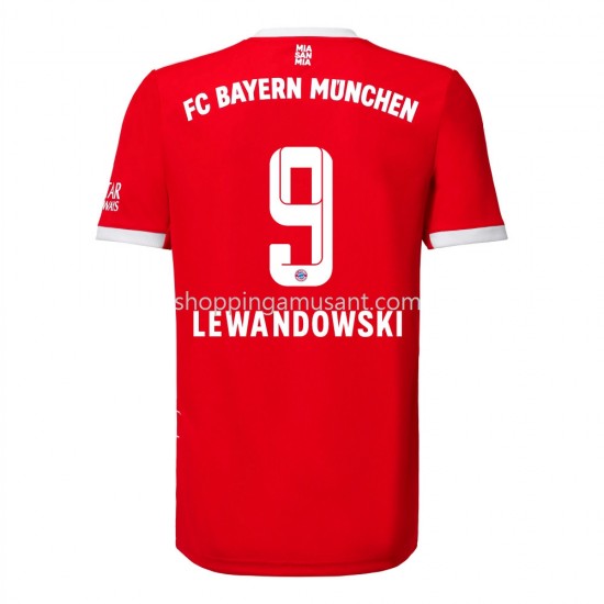 Maillot de Foot Bayern Munich Lewandowski 9 Domicile 2022-2023 Manche Courte