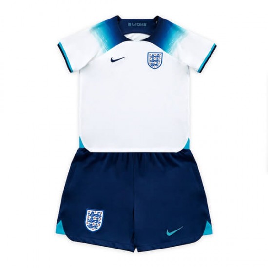 Maillot de Foot Angleterre Enfant Domicile Coupe du Monde 2022 Manche Courte