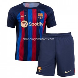 Maillot de Foot FC Barcelone Enfant Domicile 2022-2023 Manche Courte