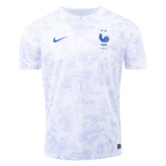 Maillot de Foot Frankrig Extérieur Coupe du Monde 2022 Manche Courte