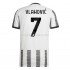 Maillot de Foot Juventus Vlahovic 7 Domicile 2022-2023 Manche Courte