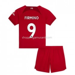 Maillot de Foot Liverpool Firmino 9 Enfant Domicile 2022-2023 Manche Courte