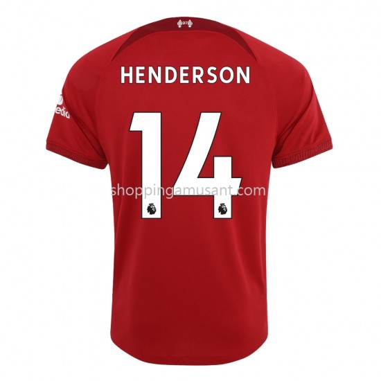 Maillot de Foot Liverpool Henderson 14 Domicile 2022-2023 Manche Courte
