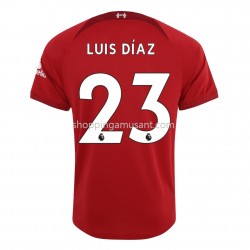 Maillot de Foot Liverpool Diaz 23 Domicile 2022-2023 Manche Courte