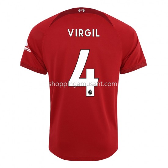 Maillot de Foot Liverpool Virgil 4 Domicile 2022-2023 Manche Courte