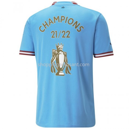 Maillot de Foot Manchester City Champion Domicile 2022-2023 Manche Courte