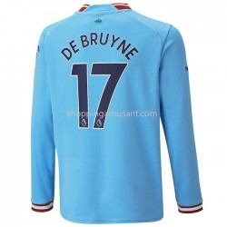 Maillot de Foot Manchester City De Bruyne 17 Domicile 2022-2023 Manche Longue