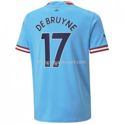 Maillot de Foot Manchester City De Bruyne 17 Domicile 2022-2023 Manche Courte