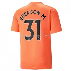 Maillot de Foot Manchester City Ederson M. 31 Gardien Neutre 2022-2023 Manche Courte