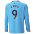 Maillot de Foot Manchester City G.Jesus 9 Domicile 2022-2023 Manche Longue