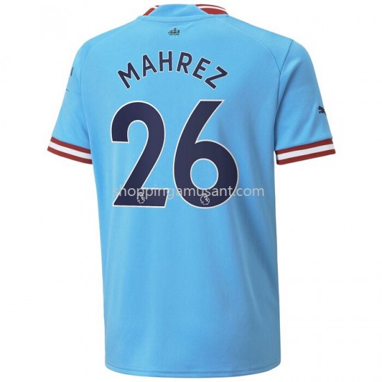 Maillot de Foot Manchester City Mahrez 26 Domicile 2022-2023 Manche Courte