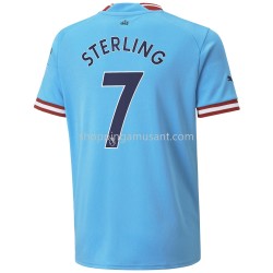 Maillot de Foot Manchester City Sterling 7 Domicile 2022-2023 Manche Courte