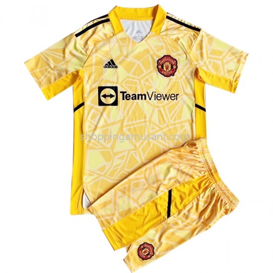 Maillot de Foot Manchester United Gardien Enfant Domicile 2022-2023 Manche Courte