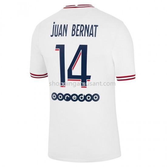 Maillot de Foot Paris Saint-Germain Juan Bernat 14 4ème 2021-2022 Manche Courte
