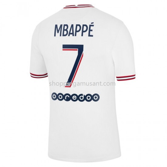 Maillot de Foot Paris Saint-Germain Kylian Mbappe 7 4ème 2021-2022 Manche Courte