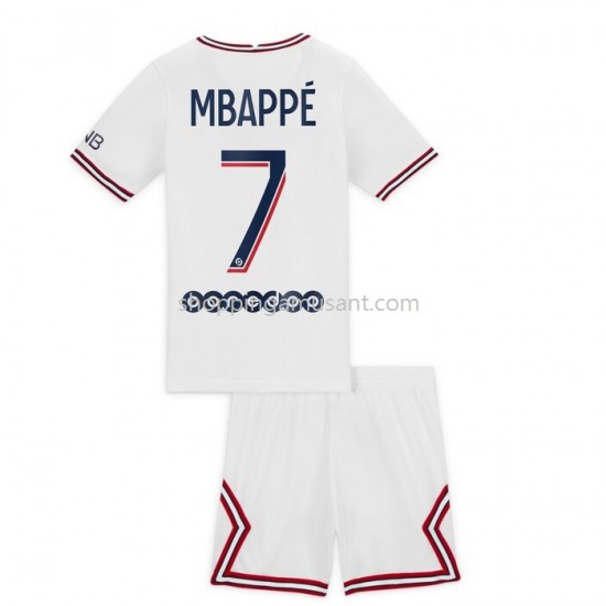 Maillot de Foot Paris Saint-Germain Kylian Mbappe 7 Enfant 4ème 2021-2022 Manche Courte