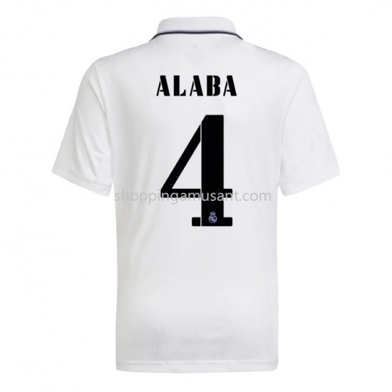Maillot de Foot Real Madrid Alaba 4 Domicile 2022-2023 Manche Courte