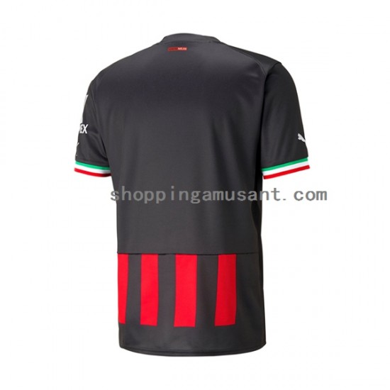 Maillot de Foot AC Milan Homme Domicile 2022-2023 Manche Courte