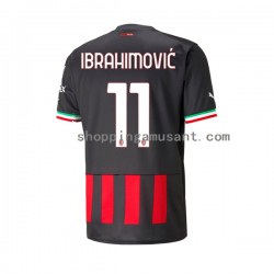 Maillot de Foot AC Milan Ibrahimović Zlatan 11 Homme Domicile 2022-2023 Manche Courte