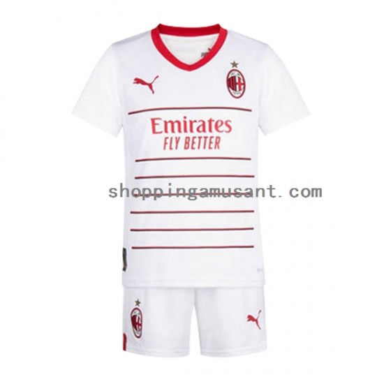 Maillot de Foot AC Milan Enfant Extérieur 2022-2023 Manche Courte