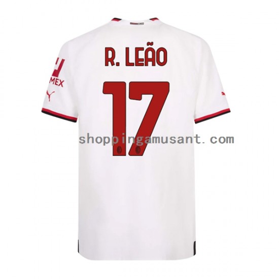 Maillot de Foot AC Milan Rafael Leao 17 Homme Extérieur 2022-2023 Manche Courte