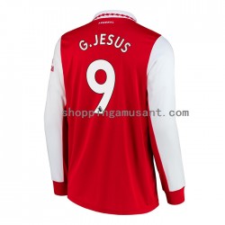 Maillot de Foot Arsenal Gabriel Jesus 9 Homme Domicile 2022-2023 Manche Longue