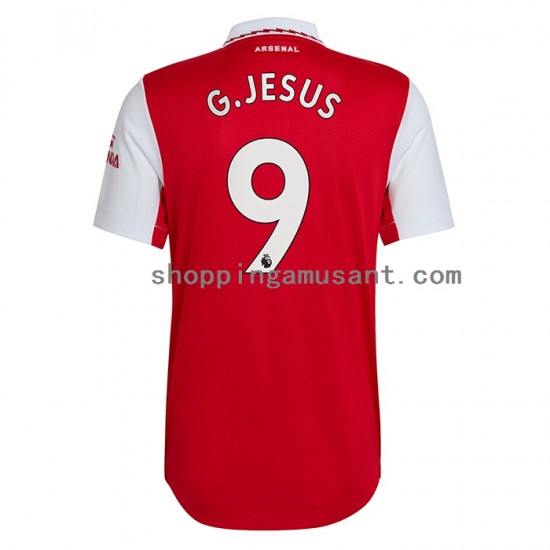 Maillot de Foot Arsenal Gabriel Jesus 9 Homme Domicile 2022-2023 Manche Courte