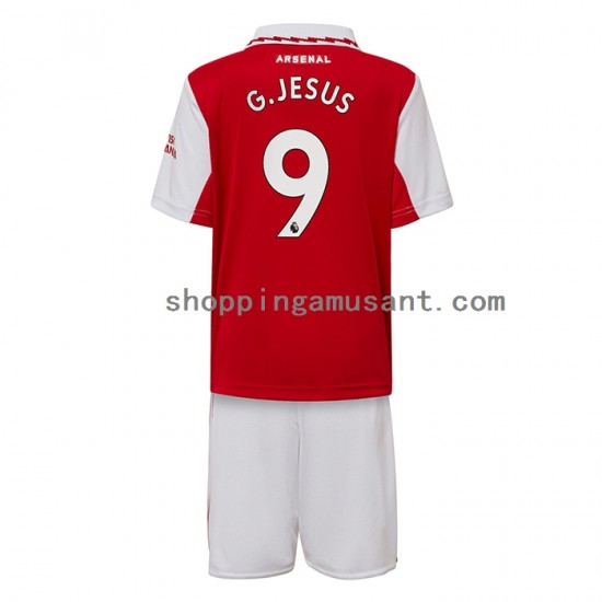Maillot de Foot Arsenal Gabriel Jesus 9 Enfant Domicile 2022-2023 Manche Courte