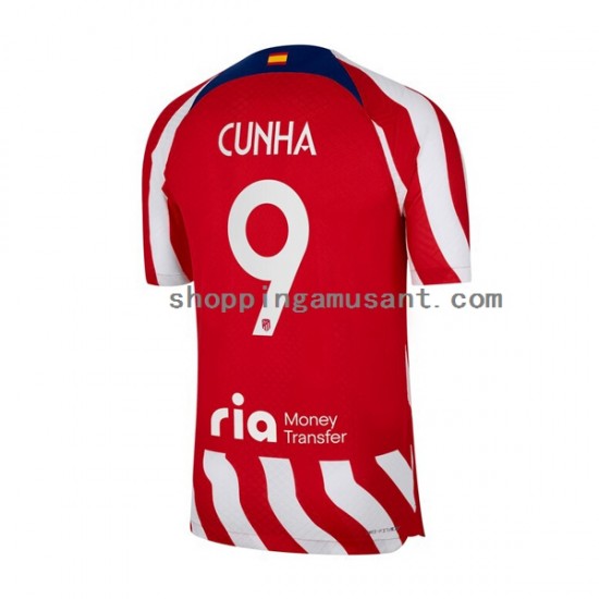 Maillot de Foot Atlético Madrid Matheus Cunha 9 Homme Domicile 2022-2023 Manche Courte