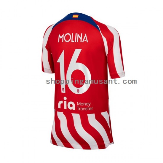 Maillot de Foot Atlético Madrid Nahuel Molina 16 Homme Domicile 2022-2023 Manche Courte