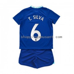Maillot de Foot Chelsea T. Silva 6 Enfant Domicile 2022-2023 Manche Courte