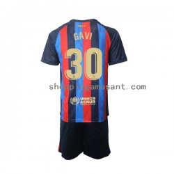 Maillot de Foot FC Barcelone Gavi 30 Enfant Domicile 2022-2023 Manche Courte
