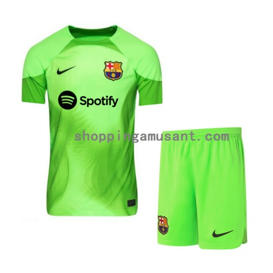 Maillot de Foot FC Barcelone Gardien Enfant Domicile 2022-2023 Manche Courte