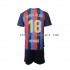 Maillot de Foot FC Barcelone Jordi Alba 18 Enfant Domicile 2022-2023 Manche Courte
