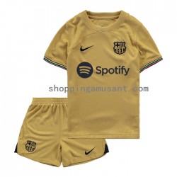 Maillot de Foot FC Barcelone Enfant Extérieur 2022-2023 Manche Courte