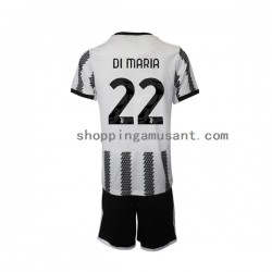 Maillot de Foot Juventus Di Maria 22 Enfant Domicile 2022-2023 Manche Courte