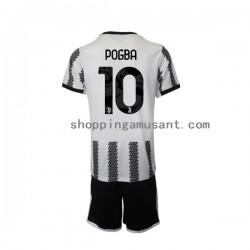 Maillot de Foot Juventus Pogba 10 Enfant Domicile 2022-2023 Manche Courte
