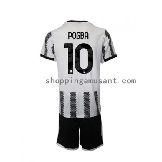 Maillot de Foot Juventus Pogba 10 Enfant Domicile 2022-2023 Manche Courte