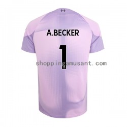 Maillot de Foot Liverpool Alisson Becker 1 Gardien Homme Domicile 2022-2023 Manche Courte