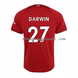 Maillot de Foot Liverpool Darwin Nunez 27 Homme Domicile 2022-2023 Manche Courte