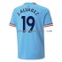 Maillot de Foot Manchester City J. ALVAREZ 19 Homme Domicile 2022-2023 Manche Courte