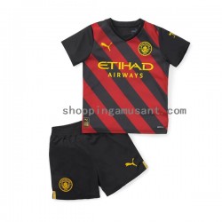 Maillot de Foot Manchester City Enfant Extérieur 2022-2023 Manche Courte