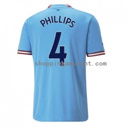 Maillot de Foot Manchester City PHILLIPS 4 Homme Domicile 2022-2023 Manche Courte